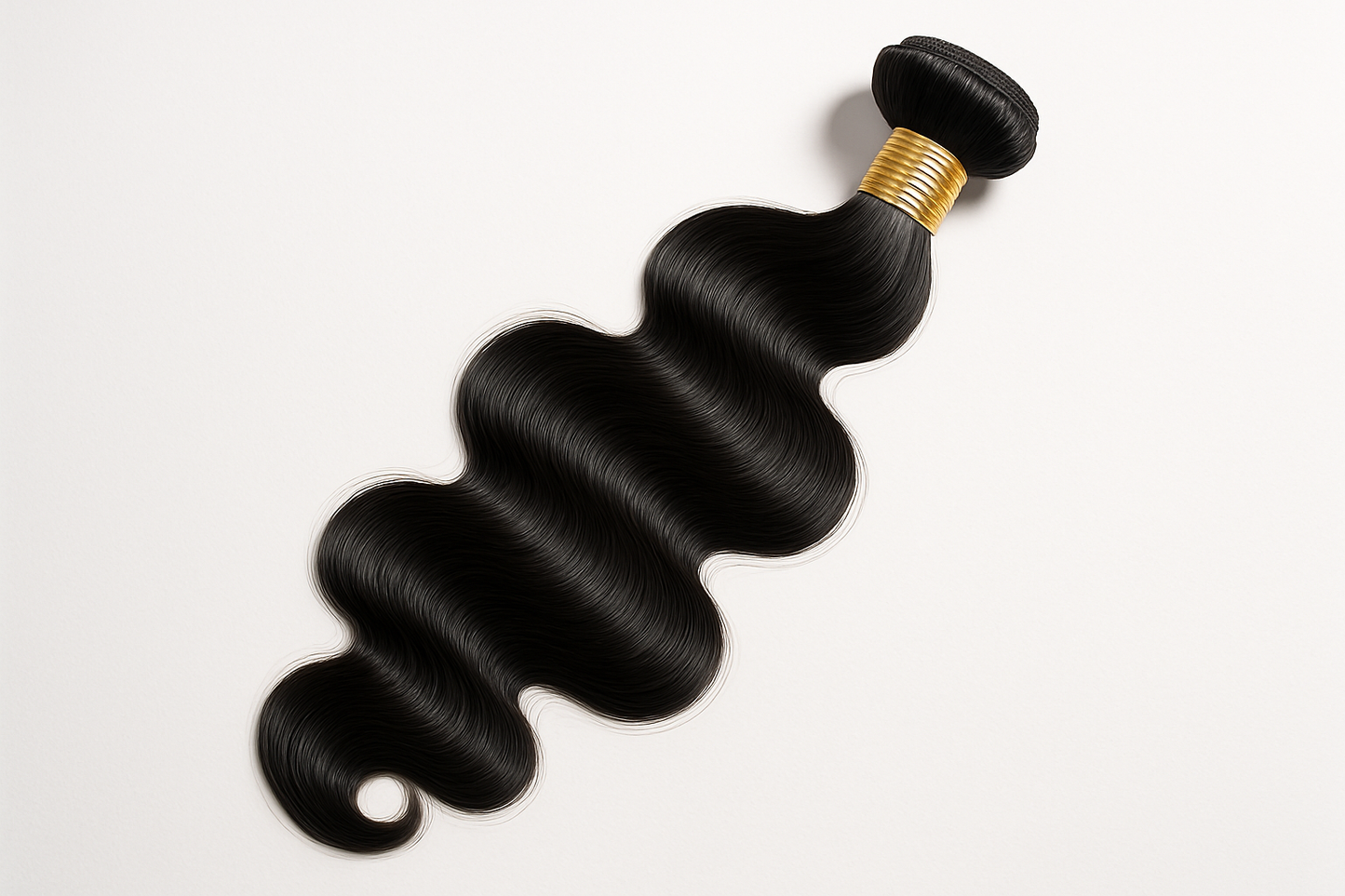 body wave hair bundle white background