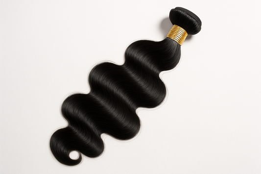 body wave hair bundle white background